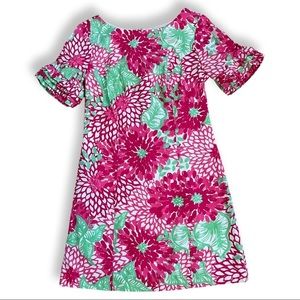 👗 Lilly Pulitzer Jubilee Floral Shift Dress Pink and Green - Size 0